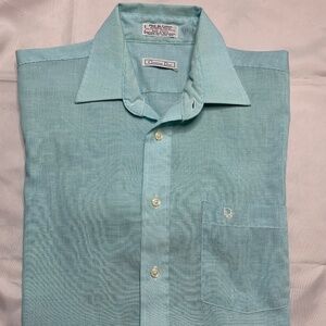 Vintage Easter Blue Christian Dior Button Up Shirt